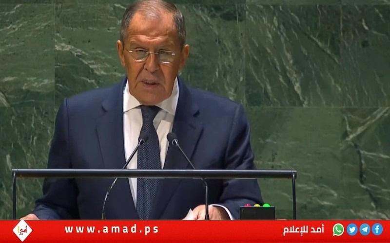 لافروف أمام الأمم المتحدة: حان الوقت لإقامة دولة فلسطينية.. ولا سلام في أوروبا بوجود أسلحة الغرب