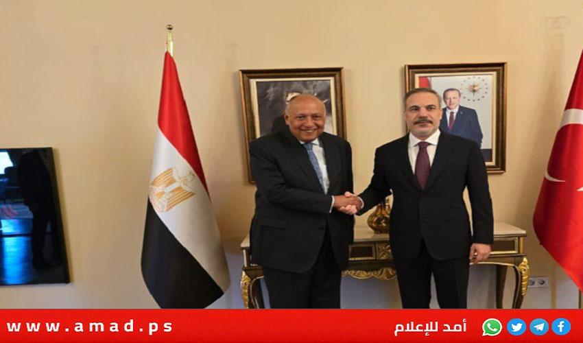مصر وتركيا تؤكدان التنسيق معا لوقف الحرب في قطاع غزة وإنهاء الاحتلال