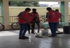 لجان الطلبة الثانويين ينظم حملة تنظيف لمرافق مدرسة مهدية الشوا الثانوية شمال القطاع