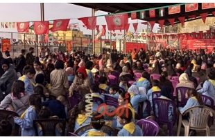 مهرجان في مخيم عين الحلوة بلبنان في ذكرى "انطلاقة الديمقراطية"- صور