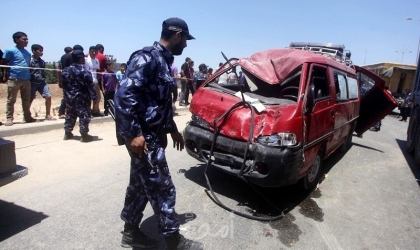 مرور غزة: (7) إصابات في 12 حادث سير بالقطاع