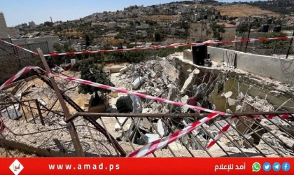 قوات الاحتلال تهدم منزلين لشقيقين في بلدة الرماضين بالخليل