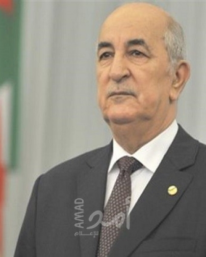 الرئيس الجزائري: سنعمل على تكريس عضوية فلسطين الكاملة في الأمم المتحدة