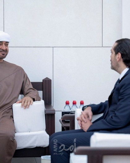 الحريري يجري مباحثات مع الشيخ محمد بن زايد في أبوظبي